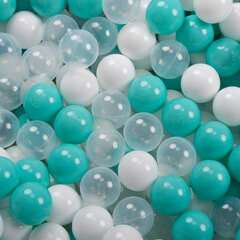 Plastikiniai kamuoliai KiddyMoon, šviesi turkio, 300 vnt. kaina ir informacija | Žaislai kūdikiams | pigu.lt