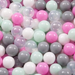 Plastikiniai kamuoliai KiddyMoon, skaidri, 100 vnt. kaina ir informacija | Žaislai kūdikiams | pigu.lt