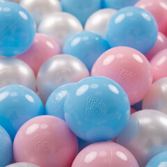 Plastikiniai kamuoliai KiddyMoon, šviesiai mėlyna, 100 vnt. kaina ir informacija | Žaislai kūdikiams | pigu.lt