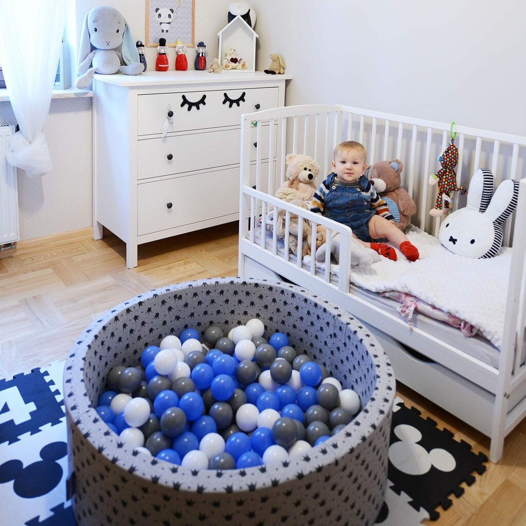 Plastikiniai kamuoliai KiddyMoon, turkio spalva, 200 vnt. kaina ir informacija | Žaislai kūdikiams | pigu.lt
