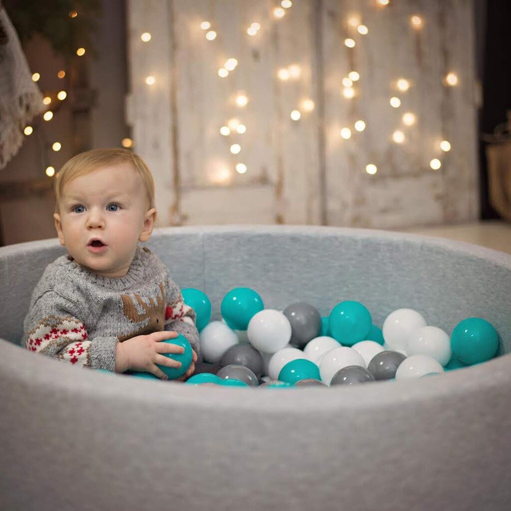 Plastikiniai kamuoliai KiddyMoon, šviesiai žalia, 300 vnt. kaina ir informacija | Žaislai kūdikiams | pigu.lt