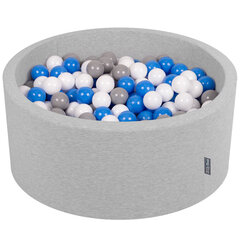 Apvalus putplasčio baseinas KiddyMoon su kamuoliukais, pilka, 90x40 cm kaina ir informacija | Žaislai kūdikiams | pigu.lt