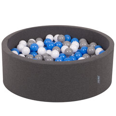 Apvalus putplasčio baseinas KiddyMoon su kamuoliukais, pilka, 90x30 cm kaina ir informacija | Žaislai kūdikiams | pigu.lt