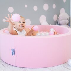 Apvalus putplasčio baseinas KiddyMoon su kamuoliukais, rožinė, 90x30 cm kaina ir informacija | Žaislai kūdikiams | pigu.lt