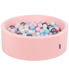 Круглый детский бассейн с мячиками KiddyMoon 90x30 см/200 шариков ∅ 7 см, сертифицирован в ЕС, розовый: светло-зелёный/жёлтый/бирюзовый/оранжевый/розовый/фиолетовый цена и информация | Игрушки для малышей | pigu.lt