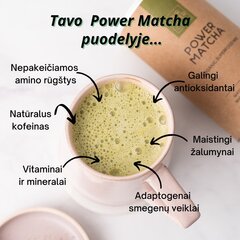 Органическая смесь супер продуктов для энергии и концентрации Power Matcha Your super, 150 г цена и информация | Функциональные продукты питания (суперфуд) | pigu.lt