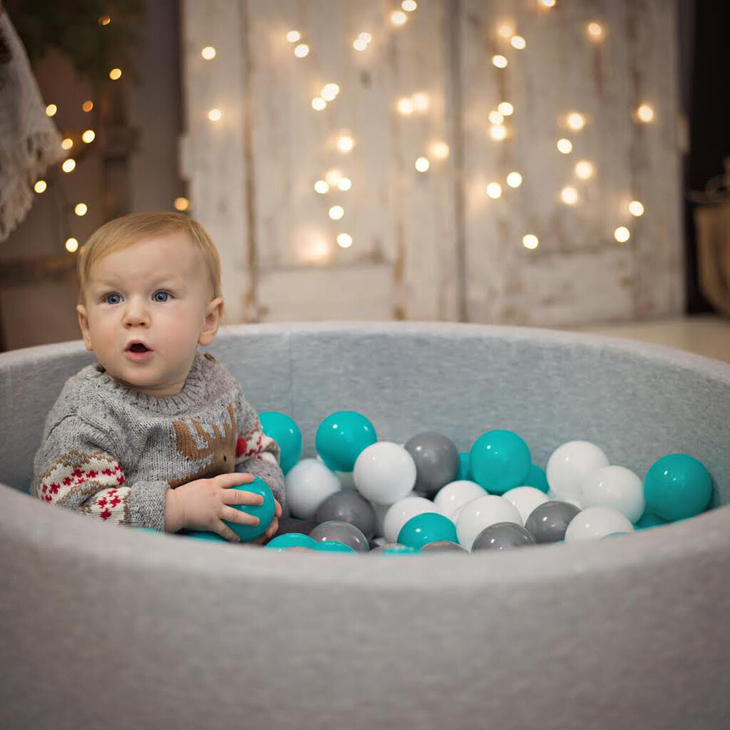 Plastikiniai kamuoliai KiddyMoon, juoda, 700 vnt. kaina ir informacija | Žaislai kūdikiams | pigu.lt