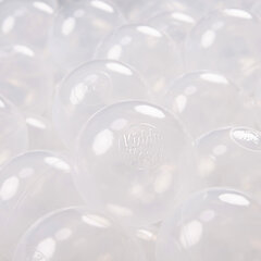 Plastikiniai kamuoliai KiddyMoon, skaidri, 200 vnt. kaina ir informacija | Žaislai kūdikiams | pigu.lt