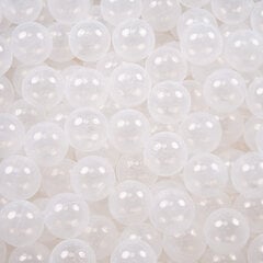Пластиковые шарики для малыша KiddyMoon, 300 штук, ∅ 7 см, сертифицированный продукт, произведенный в ЕС, прозрачный цвет цена и информация | Игрушки для малышей | pigu.lt