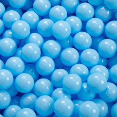 Пластиковые шарики для малыша KiddyMoon, 50 штук, ∅ 7 см, сертифицированный продукт, произведенный в ЕС, светло-голубой цвет цена и информация | Игрушки для малышей | pigu.lt