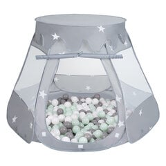 Игровая палатка с пластиковыми шариками Selonis Pop Up, 105x90 см/600 шариков, для детей, серый: серый-белый-бирюзовый цена и информация | Игрушки для малышей | pigu.lt