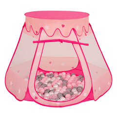 Palapinė Pop Up su plastikiniais kamuoliukais, rožinė, 105x90 cm, 600 kamuoliukų kaina ir informacija | Žaislai kūdikiams | pigu.lt