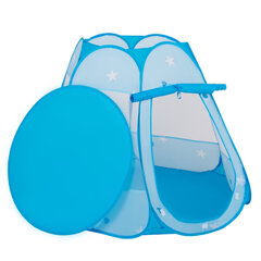 Palapinė Pop Up su plastikiniais kamuoliukais, mėlyna, 105x90 cm, 600 kamuoliukų kaina ir informacija | Žaislai kūdikiams | pigu.lt