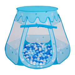 Игровая палатка с пластиковыми шариками Selonis Pop Up, 105x90 см/200 шариков, для детей, голубой: перламутровый-серый-прозрачный-светло-голубой-мятный цвет цена и информация | Игрушки для малышей | pigu.lt