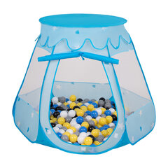 Игровая палатка с пластиковыми шариками Selonis Pop Up, 105x90 см/200 шариков, для детей, голубой: перламутровый-серый-прозрачный-светло-голубой-мятный цвет цена и информация | Игрушки для малышей | pigu.lt
