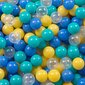 Palapinė Pop Up su plastikiniais kamuoliukais, mėlyna, 105x90 cm, 200 kamuoliukų kaina ir informacija | Žaislai kūdikiams | pigu.lt
