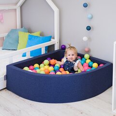 KiddyMoon Putplasčio Ketvirtis Baseinas 90x30cm/Jokių Kamuolių. Prekė sertifikuota, Pagaminta ES, Tamsiai Mėlyna kaina ir informacija | Žaislai kūdikiams | pigu.lt