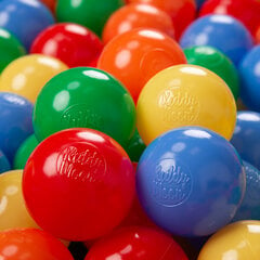 Играть в пластиковые шарики KiddyMoon для малыша 300 штук ∅ 6 см, сертифицированный продукт, произведенный в ЕС, жёлтый/зелёный/голубой/красный/оранжевый цена и информация | Игрушки для малышей | pigu.lt
