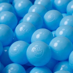 Играть в пластиковые шарики KiddyMoon для малыша 500 штук ∅ 6 см, сертифицированный продукт, произведенный в ЕС, светло-голубой цена и информация | Игрушки для малышей | pigu.lt