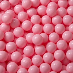 Играть в пластиковые шарики KiddyMoon для малыша 500 штук ∅ 6 см, сертифицированный продукт, произведенный в ЕС, светло-розовый цена и информация | Игрушки для малышей | pigu.lt