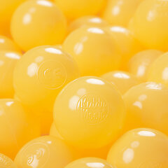 Plastikiniai kamuoliai KiddyMoon, geltona, 200 vnt. kaina ir informacija | Žaislai kūdikiams | pigu.lt