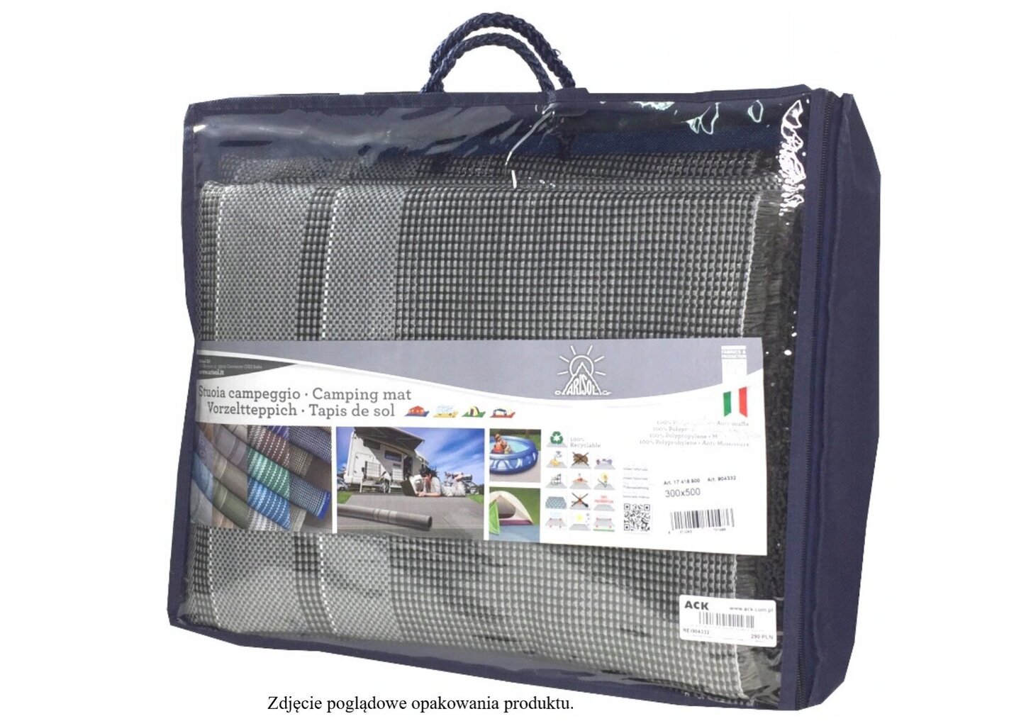 Kilimas įėjimui Arisol Exclusive, 250x700 cm, mėlynas kaina ir informacija | Turistiniai čiužiniai ir kilimėliai | pigu.lt