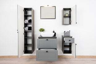 Шкаф для ванной комнаты Senja W30 SL, серый цена и информация | Шкафчики для ванной | pigu.lt