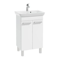 Шкафчик для ванной CAPRI Deftrans с раковиной Porto 55, белый цена и информация | Шкафчики для ванной | pigu.lt