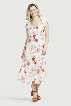 Длинное платье для женщин Cellbes MONICA, белое - в цветочек цена и информация | Платья | pigu.lt