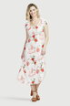 Длинное платье для женщин Cellbes MONICA, белое - в цветочек