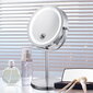 Pastatomas veidrodėlis su LED apšvietimu 15 cm kaina ir informacija | Kosmetinės, veidrodėliai | pigu.lt