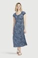 Длинное женское платье Cellbes MONICA, синее - леопардовый узор