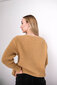 Megztinis su sagomis moterims Kredaga 883, rudas цена и информация | Megztiniai moterims | pigu.lt