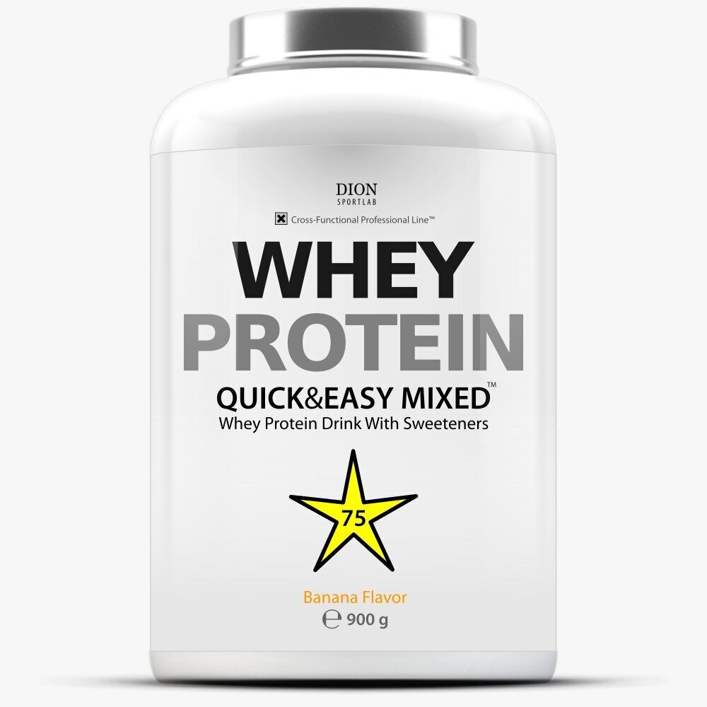 DION SPORTLAB Whey Protein - Bananų sk. 900g цена и информация | Baltymai | pigu.lt
