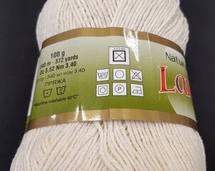 Mezgimo siūlai Lanoso Natural Cotton; spalva balta 901L kaina ir informacija | Mezgimui | pigu.lt