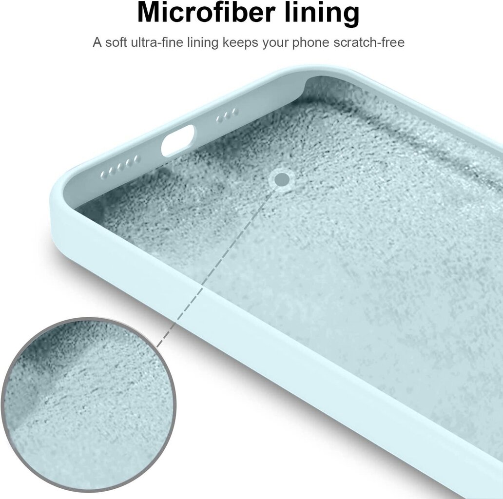 Protection set -silikoninis dėklas skirtas Apple iPhone 13 Pro Soundberry (real liquide silicone), mėlynas -Blue Island + grūdinto stiklo ekrano apsauga Superior 5D kaina ir informacija | Telefono dėklai | pigu.lt
