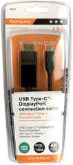 Vivanco, USB-C – DisplayPort, 1.5 m kaina ir informacija | Kabeliai ir laidai | pigu.lt