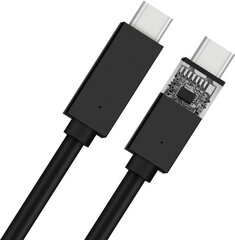 Platinet кабель USB-C - USB-C 5A 100W 2 м, черный (45579) цена и информация | Кабели для телефонов | pigu.lt