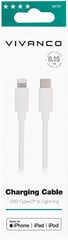 Vivanco кабель Lightning - USB-C 15 см, белый (62757) цена и информация | Кабели для телефонов | pigu.lt