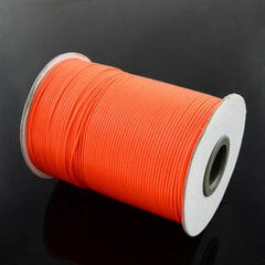 Vaškuota korėjietiška virvelė ~0.5 mm, neoninė t. oranžinė 5m kaina ir informacija | Papuošalų gamybai, vėrimui | pigu.lt