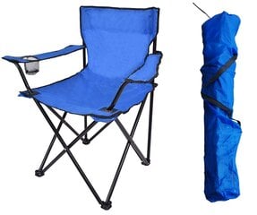 Складной стул для рыбалки HUGO синий цена и информация | Туристическая мебель | pigu.lt