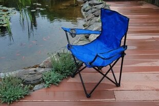 Складной стул для рыбалки HUGO синий цена и информация | Туристическая мебель | pigu.lt