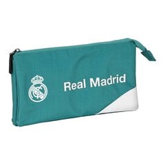 Школьный пенал Real Madrid C.F. Белый Бирюзовый зеленый (22 x 12 x 3 cm) цена и информация | Пеналы | pigu.lt