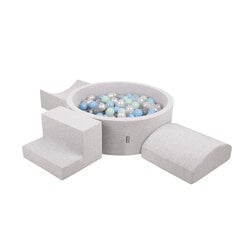 Детская площадка KiddyMoon Foam с круглым бассейном для шариков (200 шариков), версия 6 цена и информация | Игрушки для малышей | pigu.lt