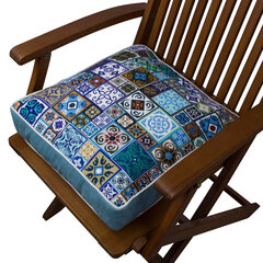Pagalvė kėdei Floriane Garden YM1298, mėlyna цена и информация | Подушки, наволочки, чехлы | pigu.lt