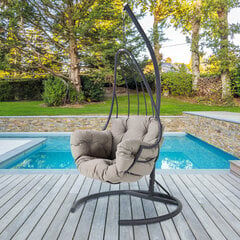 Кресло подвесное Floriane Garden Kirlangic, серое цена и информация | Садовые стулья, кресла, пуфы | pigu.lt