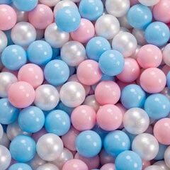 Детская площадка KiddyMoon Foam с квадратным бассейном для шариков (200 шариков), клин, розовый: светло-голубой/розовая пудра/перламутровый цена и информация | Игрушки для малышей | pigu.lt