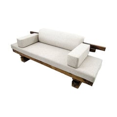 Lauko sofa Floriane Garden Luna Small, smėlio spalvos kaina ir informacija | Lauko kėdės, foteliai, pufai | pigu.lt