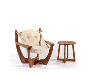 Lauko fotelis Floriane Garden Relax, smėlio spalvos kaina ir informacija | Lauko kėdės, foteliai, pufai | pigu.lt