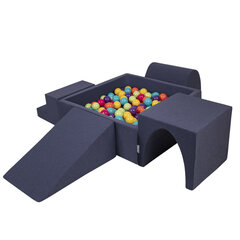 Детская площадка с квадратным бассейном для шариков KiddyMoon Foam (200 шариков), Версия 3, темно-голубой: светло-зелёный/жёлтый/бирюзовый/оранжевый/темно-розовый/фиолетовый цвет цена и информация | Игрушки для малышей | pigu.lt
